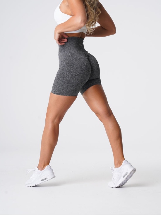 NVGTN Pants - NVGTN Black Speckled Scrunch Seamless Shorts